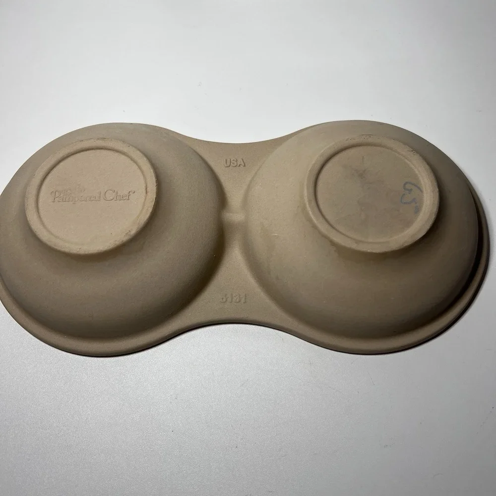 Pampered Chef Stoneware Microwave Double‎ Egg Cooker